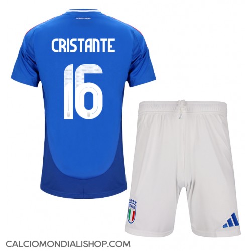 Maglie da calcio Italia Bryan Cristante #16 Prima Maglia Bambino Europei 2024 Manica Corta (+ Pantaloni corti)